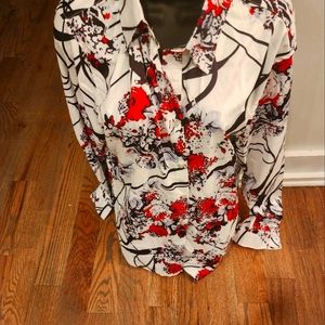 Mens abstract print shirt medium